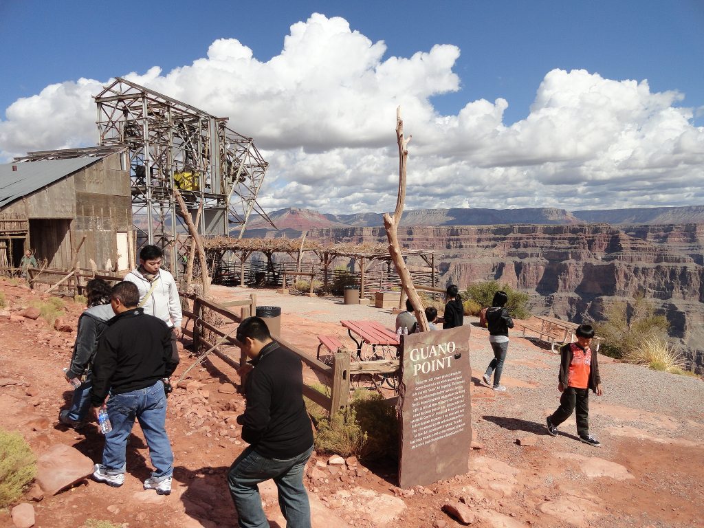 Strolling around Guano Point at the West Rim of The Grand Canyon