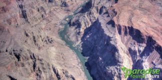 The view of the Colorado River is spectacular from above