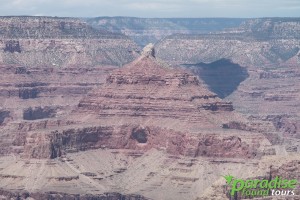 Beautiful rock formations at the Grand Canyon South Rim Mather Point